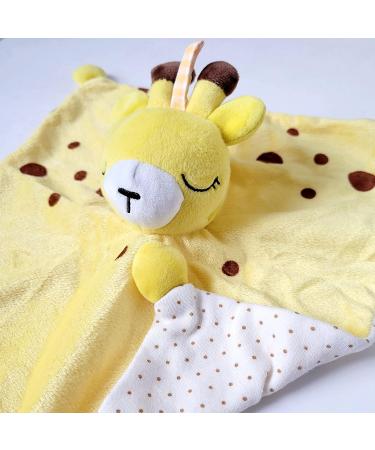Bubby Boo Yellow Giraffe Stuffed Animal Security Blanket with Rattle and Teether - Soft Snuggle Toy for Baby - Soothing Plush Lovey - Perfect Baby Gift - Buy Online on SooperMarket.com