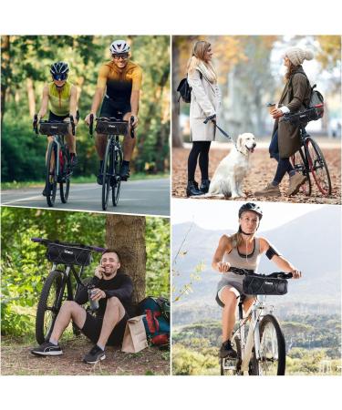 Rogtyo 3L Waterproof Bike Handlebar Pocket | Ideal for Bike Packing & Cycling Travel | Reflex Strip for Racing & Mountain Bikes - Buy Online on SooperMarket.com
