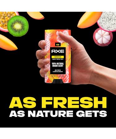 AXE Hawaiian Vibe Men's Aluminum-Free Deodorant Stick 2.6 oz, 4-Pack - 100% Natural Scent & Essential Oils - Buy Online on SooperMarket.com