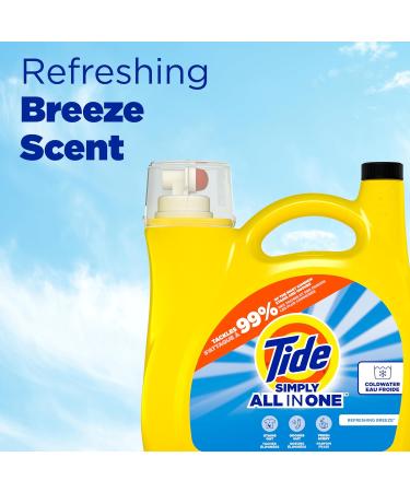 Shop Tide Simply Liquid Laundry Detergent - Refreshing Breeze 168 oz 128 Loads | International Shipping Available - Buy Online on SooperMarket.com