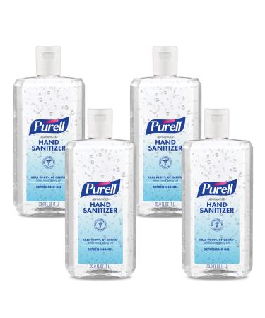 Purell Advanced Hand Sanitizer Refreshing Gel 1-Liter Flip-Cap Bottle (Pack of 4) - 9683-04 Clean 33.8 Fl Oz (Pack of 4)