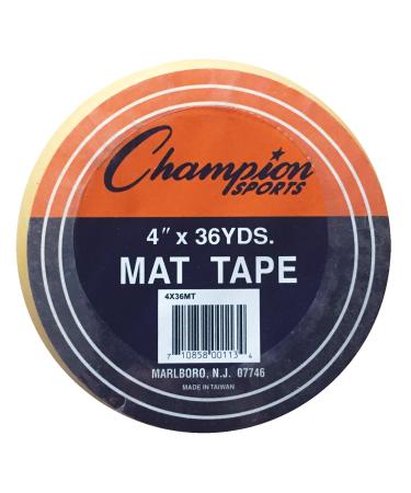 Champion Sports Wrestling and Gymnastic Floor Mat Clear Tape - Multiple Widths and Lengths 4" x 36 yds