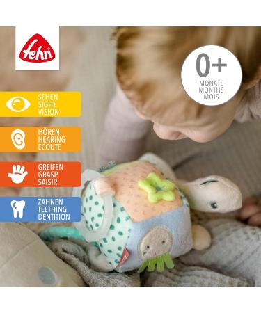 Fehn Activity Toy Turtle - Kadenal Vari Motor Shots | Grasp & Discover Baby Toy for 0+ Months | Cute Cuddly Plush for Babies & Toddlers - Buy Online on SooperMarket.com