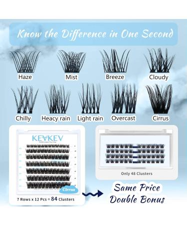 Lash Clusters 84 Pcs Eyelash Extensions | DIY Individual Lashes for Natural Look | Thin Band & Soft | D-10mm Cirrus - Buy Online on SooperMarket.com