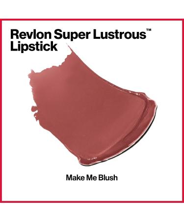 Revlon Super Lustrous Lipstick in Plum/Berry - Make Me Blush (763) | Moisturizing Creamy Formula with Vitamin E and Avocado Oil - Buy Online on SooperMarket.com