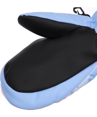 Waterproof Kids Mittens - Thermal Fleece Lined PU Palm Gloves for Age 7-9 | Sky Blue | Winter Cold Weather Gear for Boys and Girls - Buy Online on SooperMarket.com
