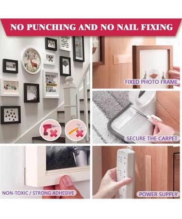 Nano Double Sided Poster tape Heavy Duty Multipurpose  Hanging Adhesive strips Strong Sticky Mounting tape Picture Gel tape (Transparent  9.84FT) 9.84FT Transparent - Buy Online on SooperMarket.com