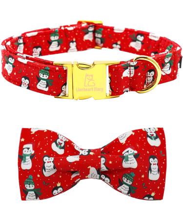 Lionheart Glory Christmas Dog Halison Red Hundeschiele Decker Penguin adjustable soft fly collars for small dogs girls or young collar dog loop XS (1 Pack) A: Christmas penguin