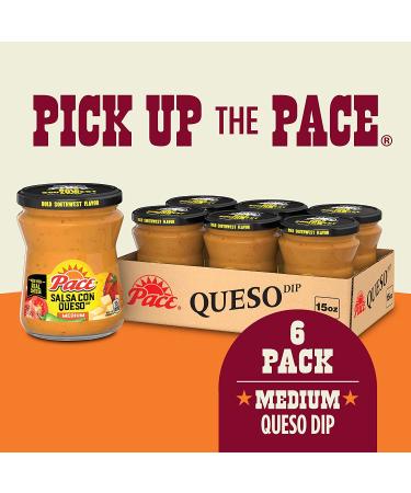 Delicious Pace Salsa Con Queso Cheese Dip - Perfect for Nachos - 15oz Jar (Pack of 6) - Buy Online on SooperMarket.com