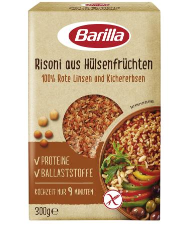 Barilla Risoni from legumes - red lentils and chickpeas 1 pack (1 x 300g) Red lentils and chickpeas 300 g (1 pack)