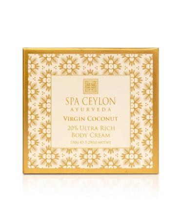 SPA CEYLON Virgin Coconut Body Cream 20% - Hydrating Skin Repair Even Skin Tone All Skin Types - International Shipping Available - Buy Online on SooperMarket.com
