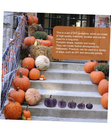 HOMSFOU 10 Pcs Flannel Foam Pumpkin Artificial Pumpkins Bulk Thanksgiving Decor Craft Pumpkins Pumpkin Artificial Faux Pumpkin Decor Fall Decorations Home Party Photo Prop Set Halloween Greyx2pcs 14X12.5X12.5CMx2pcs - Buy Online on SooperMarket.com