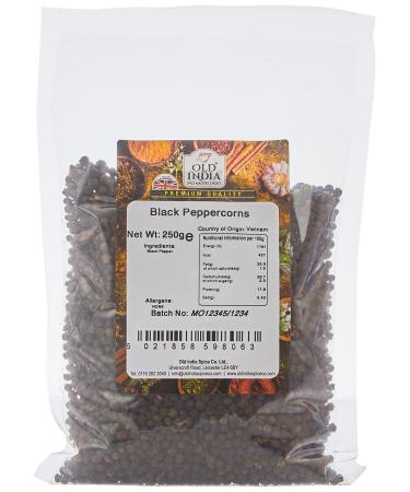 Old India Black Peppercorns 250g 250 g (Pack of 1)