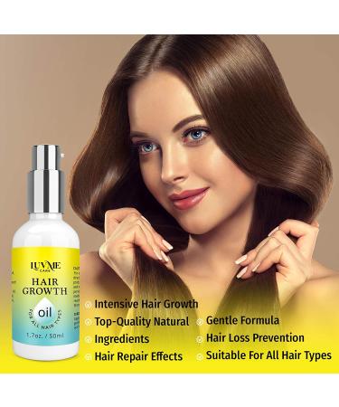Luv Me Care Hair Growth Oil 2 Pack - Biotin & Castor Oil Serum for Stronger, Thicker, Longer Hair 1.7 oz - Buy Online on SooperMarket.com