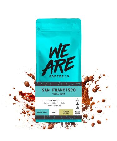 Coffee Beans 227g Bag Whole Bean Coffee Costa Rica Coffee Beans Chocolate & Fruits Notes 100% Arabica Medium Roast Speciality Freshly Roasted Single Origin (We Are Coffee Co) Whole Bean 227 g (Pack of 1)