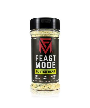 Butter Herb - Feast Mode Flavors - Low Sodium, No MSG, Gluten Free, All Natural, Meal Prep Seasoning , Healthy , Onion , Butter Powder, Parsley