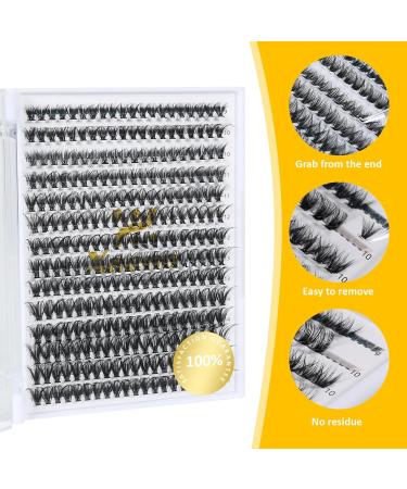 Xaena 280pcs 40D-0.07 D-MIX Individual Cluster Lashes - Soft DIY Eyelash Extensions & Bottom Lashes Pack - Buy Online on SooperMarket.com