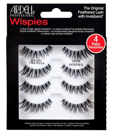 THE Best 4 Pairs Ardell Demi Wispies Natural Multipack False Eyelashes Fake Eye Lashes