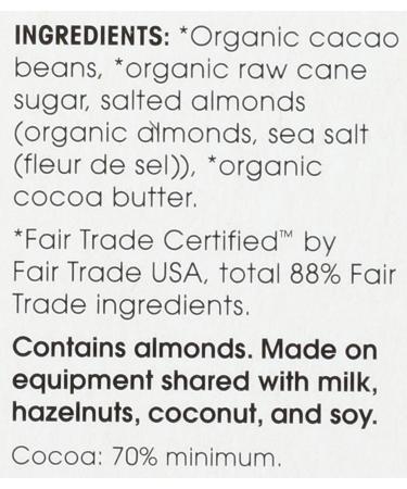 Alter Eco Organic Dark Chocolate Bar - 70% Cocoa with Salted Almonds | 2.82 oz - Buy Online on SooperMarket.com
