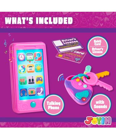 Joyin Rosa Playing Smartphone Key Fob & Credit Card Set - Kids' Cell Phone Toy for Toddlers | Perfect Birthday Gift for Ages 1-5 - Buy Online on SooperMarket.com