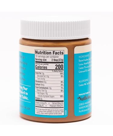 Hazelnut Butter Spread - Nutlicious 13 oz | Silky Smooth No Palm Oil 4g Protein Made in USA - International Shipping Available - Buy Online on SooperMarket.com