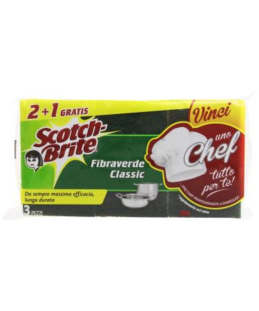 Scotch Brite Classic Fibraverde Sponge Always Maximum Effectiveness Long Lasting - 2+1 Pieces