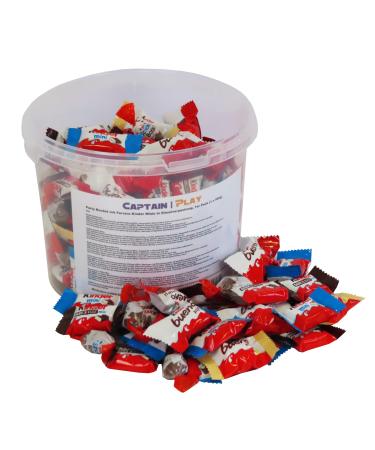 Party Bucket with Ferrero Kinder Minis in individual packaging 1 pack (1 x 966g) Chocolate 966 g (1 pack)