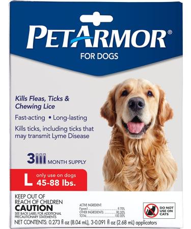 PetArmor Large Dog Flea and Tick Treatment - 3 Month Supply | For Dogs 45-88 Pounds - Buy Online on SooperMarket.com