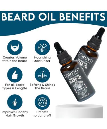 Lorenti Men Nourishing Beard Oil - Vitamin E & Moroccan Argan Oil Moisturizer | 50ml | International Shipping Available - Buy Online on SooperMarket.com