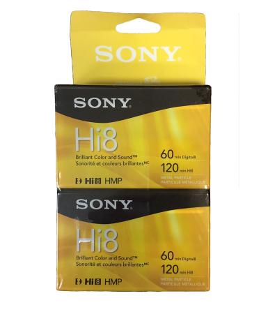 Sony Hi-8 HMPD 120 minute 2-Pack Video Camcorder Cassette Tapes