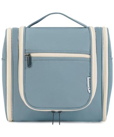Travel Hanging Toiletry Wash Bag Makeup Cosmetic Organizer for Women (Greyish Blue (Large))