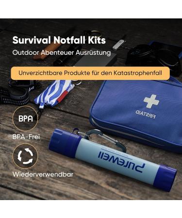PureWell Portable Water Filter - Removes 99.99% Pollutants for Hiking Trekking & Travel - 1 Pack - Buy Online on SooperMarket.com