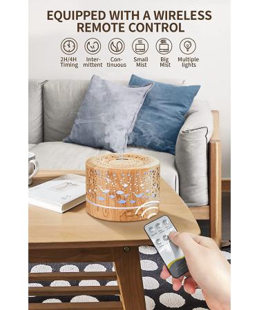 MEIDI 700ML Essential Oil Diffuser with Remote Control - Aromatherapy & Cool Mist Humidifier - Buy Online on SooperMarket.com