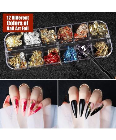 Teenitor Nail Art Kit with Glitter, Stickers, Brushes, Dotting Tool, Gems, Striping Tape - Perfect for Beginners - Buy Online on SooperMarket.com
