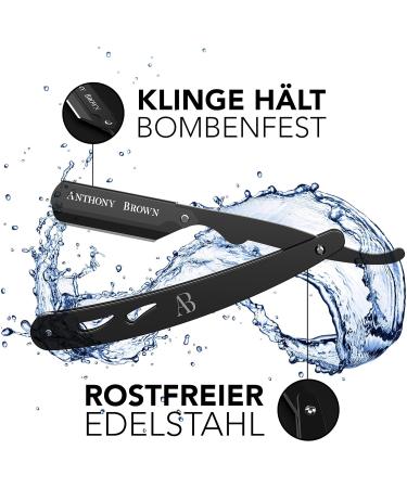 Buy Anthony Brown Razor Set - Precision Blade Head Black & Silver Options Includes Changing Blades & Etui - International Shipping Available - Buy Online on SooperMarket.com