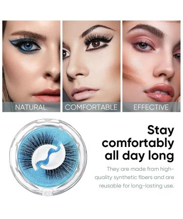 3 Pairs Self-Adhesive Reusable False Eyelashes - Waterproof Lashes - Natural Look - No Glue or Magnets Needed - Buy Online on SooperMarket.com