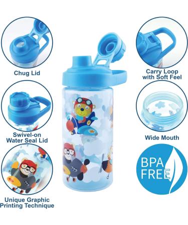 Koohot Kids 15oz Water Bottle 2-Pack - BPA Free, Leak-Proof, Cute Alpaca & Unicorn Design - Buy Online on SooperMarket.com