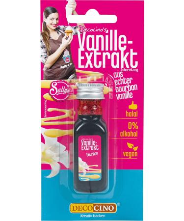 Decocino vanilla extract (20 ml) natural vanilla taste without alcohol made of Madagascar bourbon-for cakes tarts and drinks-vegan
