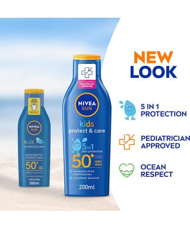 Nivea Sun Children Sun Lotion SPF 50+ | Long-Lasting & Water Resistant Formula - Buy Online on SooperMarket.com