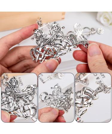 Noverlife 5PCS Celtic Hairpins - Vintage Silver Viking Hair Clips for Girls and Women - Buy Online on SooperMarket.com