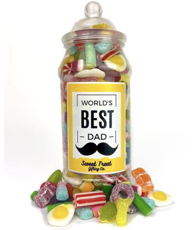 World's Best Dad Sweet Jar Fathers Day Sweets Birthday & Christmas Pick n Mix 670g
