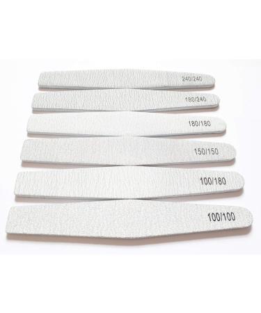 6x Nail Files Zebra DIAMOND Shape Mixed Grit Double Sided Emery Board Pro File - Buy Online on SooperMarket.com