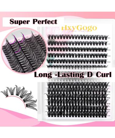 HxyGogo Wispy Cluster Lash Extensions 280Pcs - DIY Individual D Curl Lashes for Natural Fluffy Look 8-16MM - Reusable and Easy to Apply at Home - Buy Online on SooperMarket.com