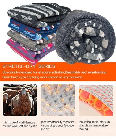 Tonifay Merino Wool Ski Socks for Men Women & Children - Warm Breathable Knee Socks for Skiing & Snowboard - Couples 2-Pack Size 43-47 - Buy Online on SooperMarket.com