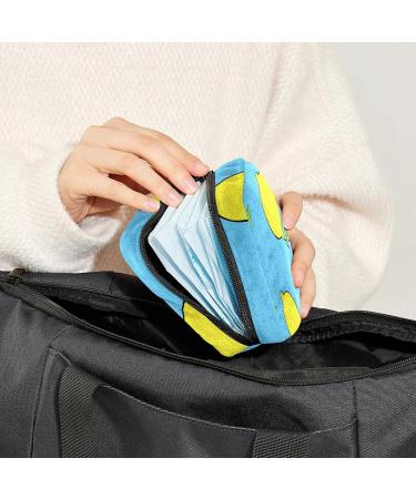 Fruit Lemons Blue Sanitary Napkin Storage Bag - Portable Period Pouch for Women and Girls - Multi-colored - Buy Online on SooperMarket.com