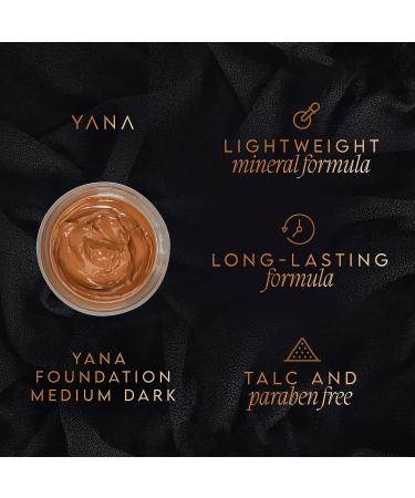 Yana Medium Dark Shade Matte Liquid Foundation 1.35 oz - Long-Wear Formula for Oily/Combination Skin - Suitable for Brown/Tanned Skin - Buy Online on SooperMarket.com
