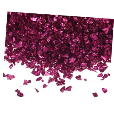 FRCOLOR 1 Glass Chip Nail Crystal Charms Colored Glass Colorful Vase Bulk Epoxy Resin Glass Nail Flakes Glitter Manicure Charms Crushed Vases in Bulk Vintage Vases Irregular Nail Stickers 0.5X0.3cm Rosy