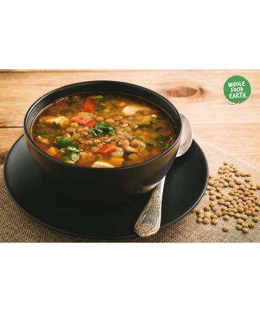 Organic Green Lentils 2kg - GMO Free, Vegan, High Fibre, High Protein - Wholefood Earth - Buy Online on SooperMarket.com