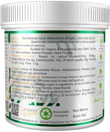 Beetroot Powder 250g Premium Quality Natural Food Colour Non-GMO Gluten Free - Recyclable Container 250 g - Buy Online on SooperMarket.com