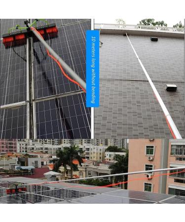 Window Cleaning Pole photovoltaic cleaner Window Cleaning Water-fed Pole 4-12m Extension Pole+Water Fed Brush+Squeegee Telescopic Pole for Window Cleaning/Extension Pole for Cleaning Windows 35cm Brush Head 5M/17FT - Buy Online on SooperMarket.com